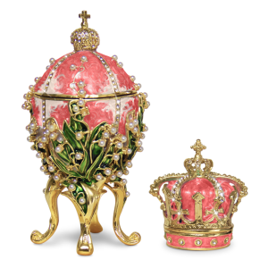pink lilies of the valley egg replica
